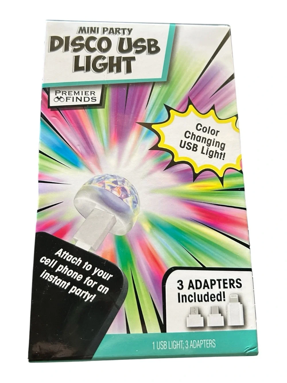 4/$20 Mini Party Disco USB Light - Color Changing USB Phone Light (Multicolor)